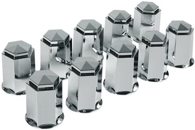 ABS moerkapjes voor vrachtwagens, set van 10 stuks - 32 mm - Chroom