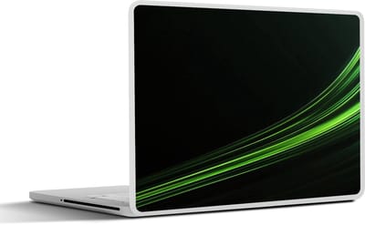 Laptop sticker - 12.3 inch - Gaming - Lijnen - Boog - Groen - 30x22cm - Laptopstickers - Laptop skin - Cover
