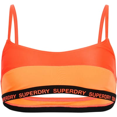 Superdry Elastische Bralettebikinitop Oranje Grootte: 40