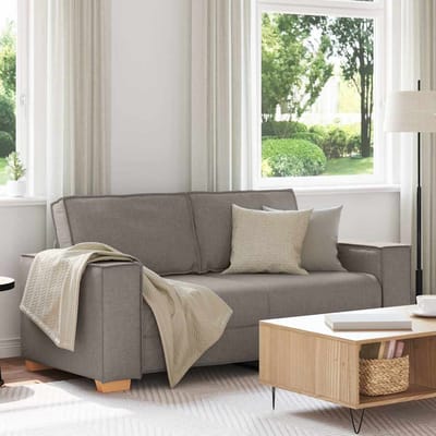 vidaXL - 2-zitsbank - Taupe - 180x78x84 - cm - Stof