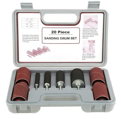 aladdien - Schuurrol Set - 20 Stuks - Schuurdrums voor Elektrische Gereedschappen - Geschikt voor Houtbewerking - Effectieve Schuurmiddelen - Ideaal...