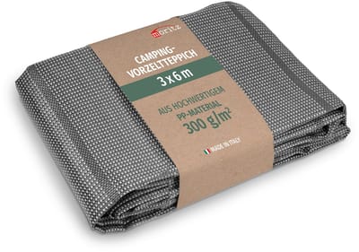 Vorzeltteppich donkergrijs 250x300 cm campingtapijt ademend waterafstotend