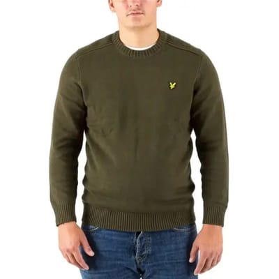 Trui van breigoed met ronde hals en detail Lyle & Scott
