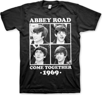 The Beatles Unisex Tshirt -S- Abbey Road Come Together Zwart