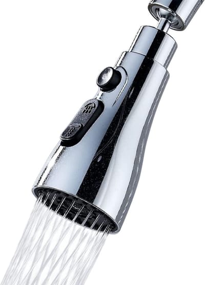 Kraanaccessoires - Groothoek draaibare spatwaterdichte kranen - Spatwaterdichte kranen - Kranen - Keuken draaibare gootsteenkranen - Waterbesparend - Flexibele kranen - Kraanaccessoires - Draaibare kraanslang - Kraansproeiers - Zilver
