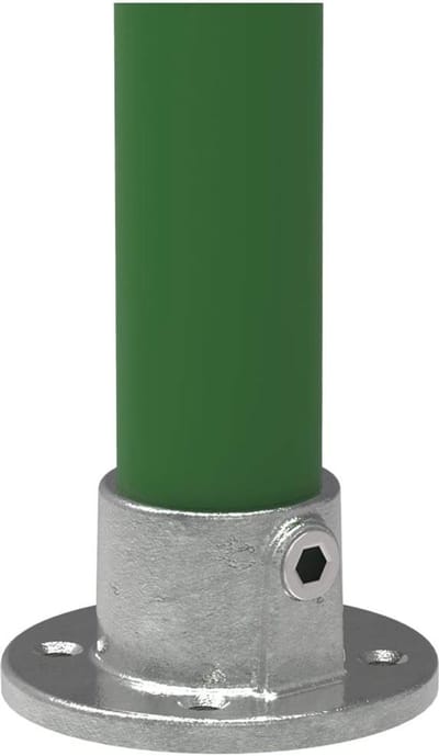 Bodemflens Rond - Wandflens Plafondflens - Steigerbouw Leuningen - Gegalvaniseerd Gietijzer - 483 mm - Zilver