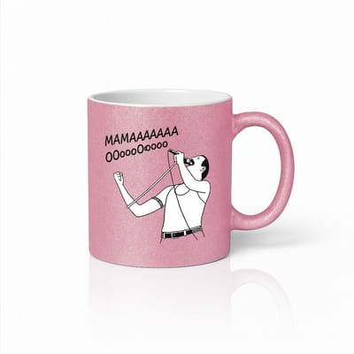 Felroze Freddie Mercury Muziekmok - Mamaaaaa Ooooh Rocklegende Cadeau - Roze Keramiek
