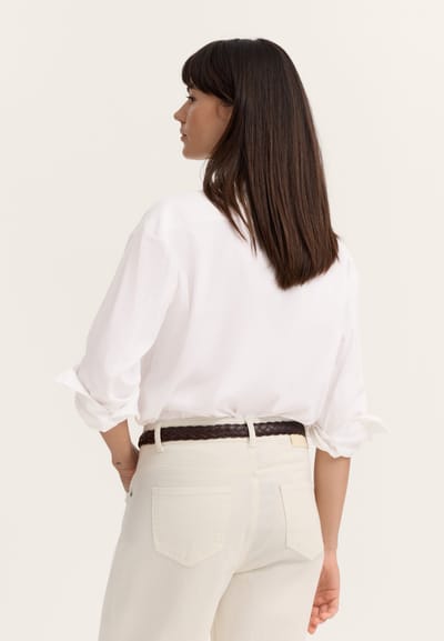 Bugatti Damen Blouse in A-lijn van elastisch katoenmengsel