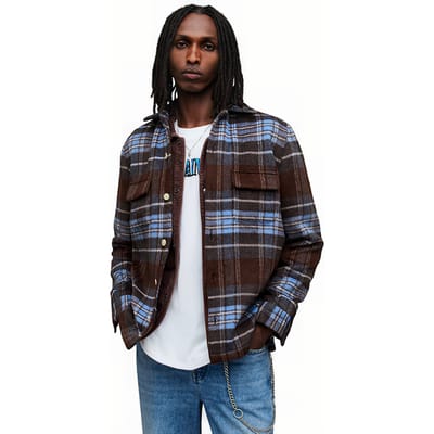 AllSaints Triton Ls Shirt Mars Red Size: XS | Casual Shirts Outlet | Heren | Rood