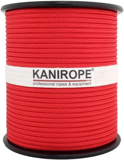 Polypropyleen Touw - Gevlochten Koord - Diverse Toepassingen - 16-voudig Gevlochten - 5mm 100m - Rood