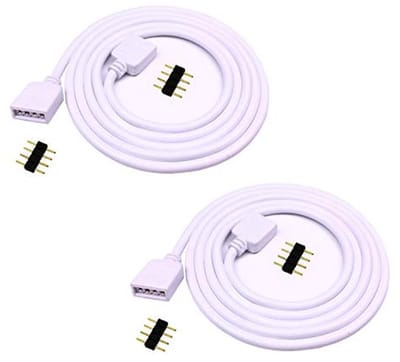 5m RGB LED Strip Verlengkabel 2 Stuks - 4-polig Connector voor SMD 5050/3528/2835
