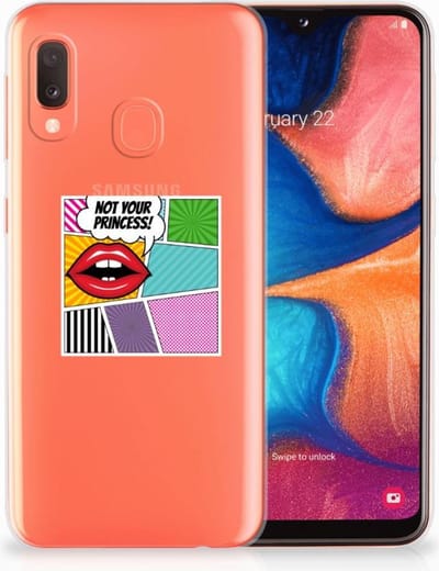 Samsung Galaxy A20e Silicone Back Cover Popart Princess