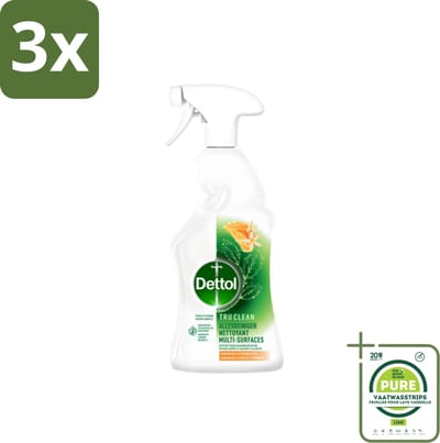 3 x Dettol Allesreiniger Spray Mandarijn & Citroenbloesem 500 ml - Grootverpakking - Allesreiniger - Schoonmaakspray - Keukenreiniger - Badkamerreiniger - Natuurlijke Reiniging