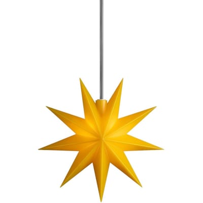 STERNTALER LED-ster, geel, Ø 15 cm, 9 punten, IP44 batterij