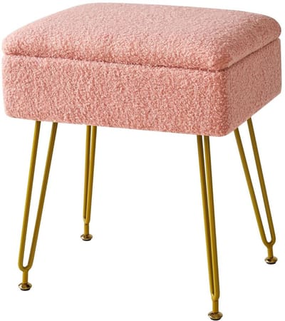 KAD® Kaptafel Stoel - Stoel - Kruk - Roze - 40cm x 30cm x 48cm