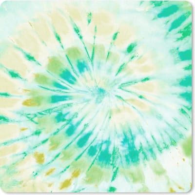 Muismat 20x20 cm - Mousepad Tie dye - Spiraal - Geel - Muismatten