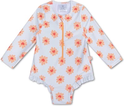 Swim Essentials UV Badpak Meisjes Met Lange Mouwen - Meerkleurig - Floral Love - 110/116