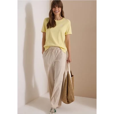 High Waist broek met wijde pijpen in Loose Fit