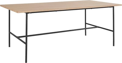 Acer|Eettafel 200 cm 8 plaatsen in Zwart Eiken