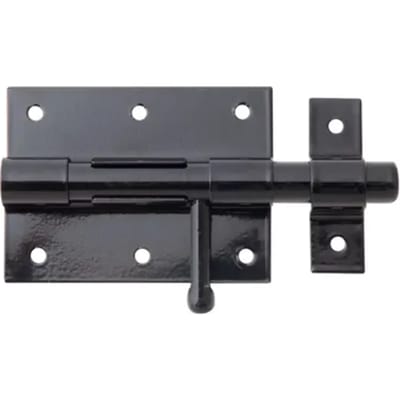 Alberts Boutgrendel Met Tegenstuk - Verzinkt Staal Zwart - 90x130 Mm