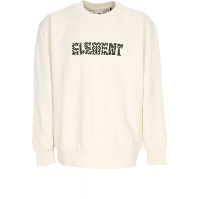 Cornell Cipher Crewneck Egret Lichtgewicht herensweatshirt met ronde hals