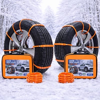 Sneeuwkettingen Auto – Sneeuwgrip voor IJs & Sneeuw – Universeel – 24-delig (voor 2 banden) – Eenvoudige Montage