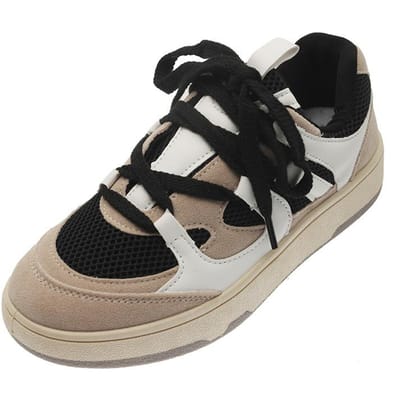 Dames Sneakers met Kleurafstemming Herfst Nieuwe Sneakers Lage Top Dikke Zool Verhoogde Casual Enkele Schoenen Platform Sneakers 40