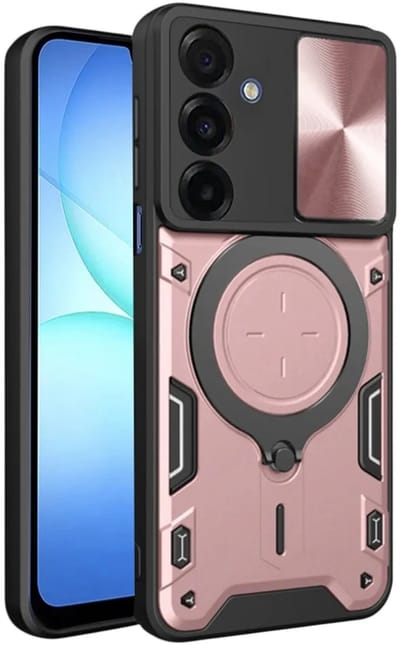 Hoes voor Samsung Galaxy A18 5G A186 / A18 4G A185 / F17 / M17 / A17 4G A175, Techsuit, CamGuard Pro, Roze Goud
