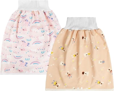 Set van 2 Absorberende Kinderen Broeken, Waterdichte Training Pants, Wasbare Luiers voor Meisjes, Nachtbroeken en Zindelijkheidstraining