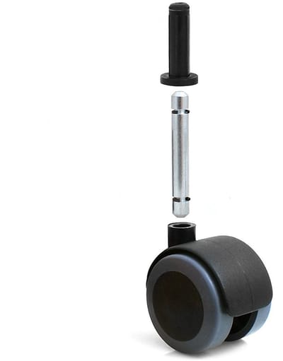 Dailygoods - Meubelwielen - Vervangbare rubberen wielen - Bescherming tegen krassen - 50 mm diameter - Zwenkwielen met pen - Geschikt voor meubels - S