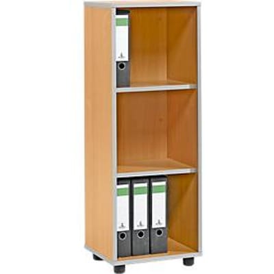Schäfer Shop Select Open kast MOXXO IQ, hout, 3 vakken, 3 ordnerhoogten, B 401 x D 362 x H 1115 mm, beukenpatroon