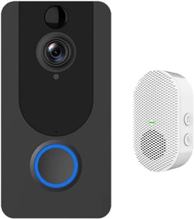 Video Deurbel Camera - Slimme Intercom - Huisbeveiliging Thuis - 1080P HD Nachtzicht - 166 Graden Hoek - Zwart