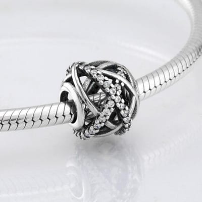 Tendance Mode Argent Sterling 925 Zircone Cubique Clair Forever Family Perles Fines S'adaptent Bracelet à Breloques Jiuhao Original Fabrication de Bijoux gray