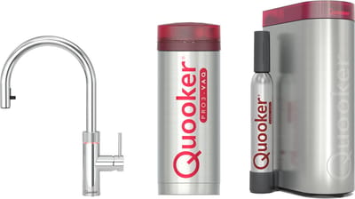 Quooker - Flex - met PRO3 boiler en CUBE reservoir 5-in-1 kokend water kraan Chroom