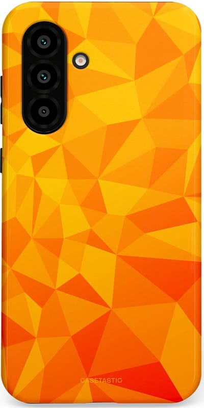 Casetastic Hoesje Geschikt voor Samsung A56 / A36 - Stijlvolle Beschermende Duo-layer Case - Citrus Polygoon