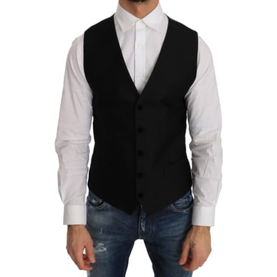 Dolce & Gabbana Mannen Zwart Polka Dot Patroon Vest