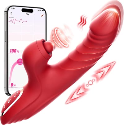 Daity dildo voor vrouwen – Konijnvibrator met klopfunctie – 10 vibratiestanden en 7 stuwstanden – G-spot clitorisvibrator – seksspeeltje voor volwassenen.