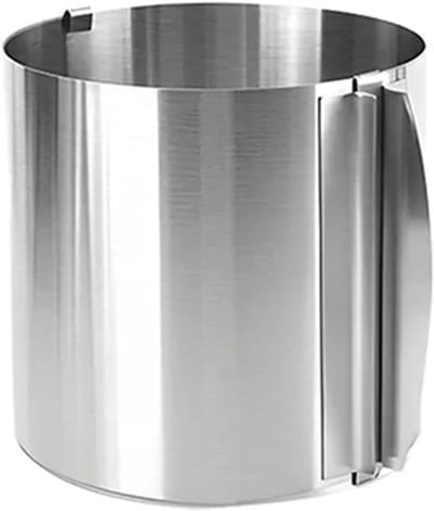 Telescopische Mousse Ring - Verstelbare Taartvorm - Desserts Maken - Antikleef Oppervlak - 6-30 cm - Zilver