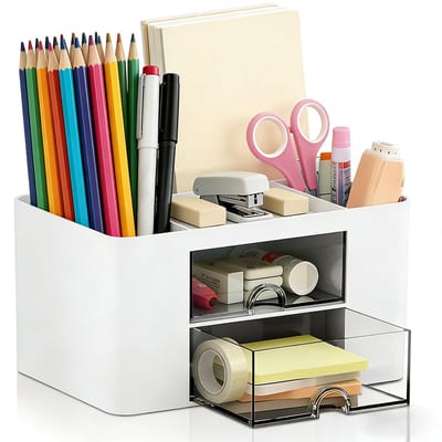 Solidchoice - Desk Organizer met 2 Lades en 360 Graden Rotatie
