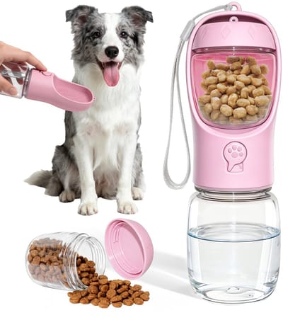 Dailygoods- Waterfles Draagbaar 350ml - Waterfles Hond - Waterdrinkmachine - Reizen/Wandelingen - Buitenactiviteiten - Lichtgewicht - Hondendrinkfles