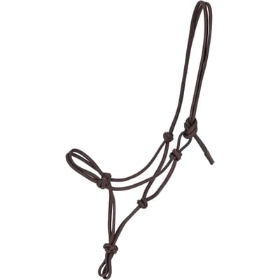 Qhp Touwhalster leer Liberta Bruin - Cob