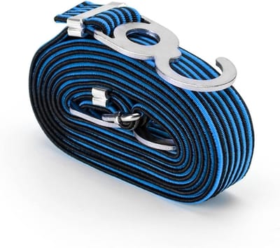Elastisch Touw - Bagageband - Lading Zekeren - Met Haken - 2 Meter - Zwart