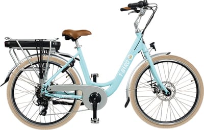 NETTLIFE Elekctrische Fiets 250W - 25km/h - Bereik 35-45km - 26×1.95 Band - Shimano 7 Versnellingen - blauw - IP55