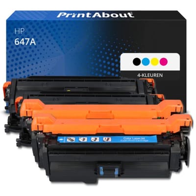 PrintAbout huismerk Toner 647A (CE260A) 4-kleuren Multipack Geschikt voor HP
