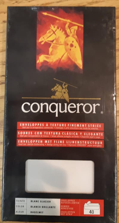 conqueror enveloppen 40 st Hagelwit