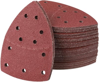 Schuurpapierset 11 gaten, korrelgrootte 40, 80, 120, 180, 220, 400, schuurpapier, muis voor hout, metaal en kunststof