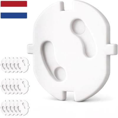 Luft Stopcontact beveiliging PRO - 15 stuks - Extra safe - Baby- en kinderbeveiliging - Voor Nederland en België - Afdekplaatje - Beschermers - Wit