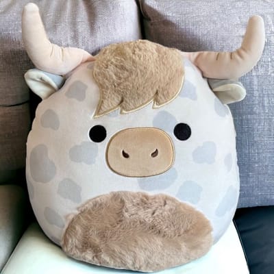 Klikkopers® - Kawaii knuffel - 20 CM - Squish Knuffel - Stier - Squishy - Kawaii Kussen - Stier Knuffel