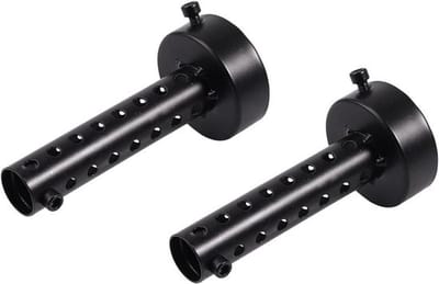 Set van 2 Universele 60mm Motoruitlaat Demper met DB Killer en Afneembare Achterdemper in Zwart voor Motorrijders