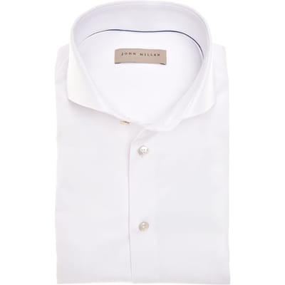 John Miller Overhemd Slim Fit  Wit 5346517